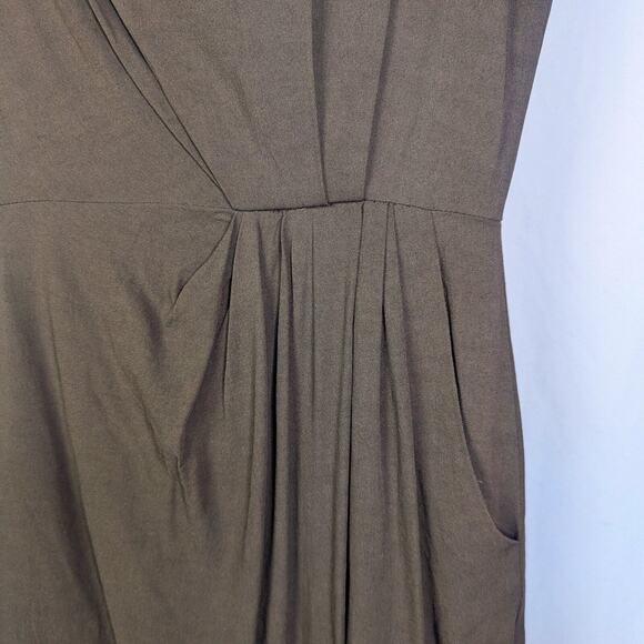 Theory Dress Womens 2 Brown Academia Smart Casual Polished Minimalist Career - Picture 6 of 9